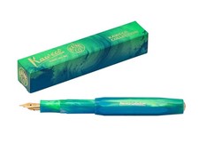 Kaweco COLLECTION Fountain Pen Marble Ocean , EF/F/M/B/BB  Nib with Clip Gold picture