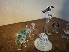 VTG Hand Blown Glass Mini Animal Figures Dogs picture