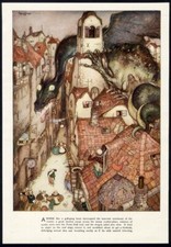 Arthur Rackham 1925 CHILDREN'S Fantasy Illustration Wooden Doll Print picture