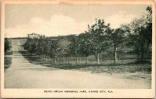 Drive Bryan Memorial Park Haines City Florida FL Postcard UNP WOB Note VTG picture