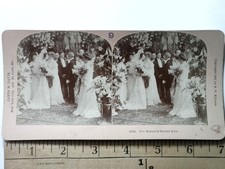 The Mother's Tender Kiss Stereoview B. W. Kilburn James M. Davis 1905 Wedding picture