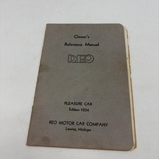 1934 REO Flying Cloud S4 S5 Owner’s Reference Manual PLEASURE CAR 1034 ORIGINAL picture