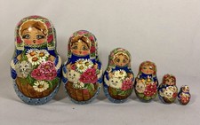 6 pcs Russian Nesting Doll - Matryoshka KITTY picture