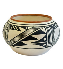 Vintage Isleta Pueblo Pottery Bowl Signed Lucy R Jojola Native American Art 7