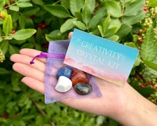 Creativity Crystal Kit, 4 pcs In Organza Pouch - Most Popular Tumbled Crystals picture