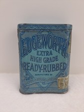 Vintage EDGEWORTH TOBACCO TIN Ready Rubbed Pocket Tin W/ Tax Stamp & Strip Rare picture