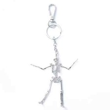 Halloween Zinc Articulated Skeleton Keychain Keyring Bag Charm Accessory picture