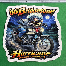 1966 Bridgestone Hurricane 9x9cm Durable Die-Cut Vinyl Sticker 5 of 5 picture
