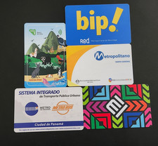 Group of 5 subway/metro cards from Latin America picture