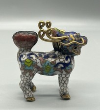 Vtg Chinese Cloisonne Enamel Pixiu Figurine Foo Dog Gilt Filigree. picture