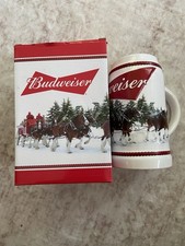 Budweiser 2016 Bud Holiday Stein Christmas Beer Mug Series Tradition Gift Boxed picture