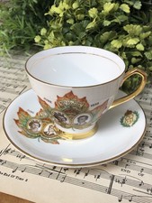 Vintage 50s Teacup  Saucer Queen Elizabeth II Prince Philip Canada Royal Visit picture