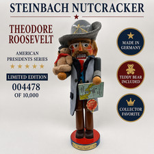 Steinbach Theodore Roosevelt Nutcracker Ltd Ed Teddy Bear Presidential Germany picture
