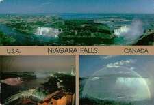 Vintage Niagara Falls Multi-View U.S.A. and Canada Postcard picture