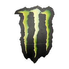 2000s Monster Energy Claw Promo Display Sign Wall Hanging Die Cut Coroplast  picture