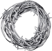 32 Foot Fake Rusted Barbed Wire Decoration 4 Pcs Halloween Plastic Barb Wire ... picture