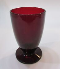 Vintage Anchor Hocking Royal Ruby Red Glass Footed Pedestal 3x5 Iced Tea Tumbler picture