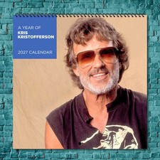 Kris Kristofferson 2027 Wall Calendar 12 Month Celebrity Photo Fan Collectible picture
