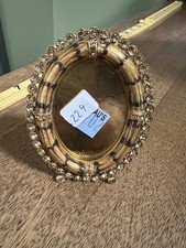Jay Strongwater Ornate Oval Gold Metal Freestanding 3x4 Portrait Frame picture