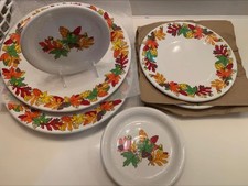 Homer Laughlin  Fiesta Fall Fantasy - 6 pcs 2 each luncheon-chop-appetizer  picture