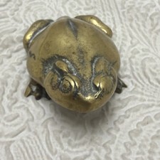 VTG Solid Brass 3” Frog Minimalist Mid-Century picture