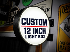 Custom LED Lightbox Sign 3D Printed Round Wall Mount Man Cave picture