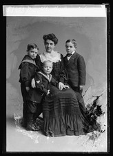 Photo:Mrs. H.C. Woodyard with Three Boys Portrait picture
