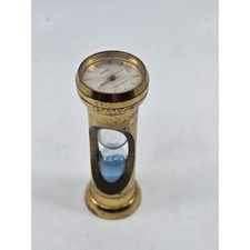 Vintage Arnex Mechanical Watch 1J Hourglass Desk Clock Solid Brass Date Working picture