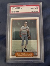✅1982 Fleer #176 Cal Ripken Jr Baltimore Orioles HOF PSA 8 NM-MT✅ picture