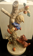 Goebel Hummel Figurine Culprits 56/A Boy Tree Dog - W Germany picture