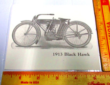 1913 Black Hawk note card collectible vintage motorcycle postcard memorabilia picture