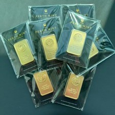 Gold Plated Swan Bullion Bar Replica Sealed Collectible Display Souvenir picture