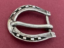 Vintage Tiny Bohlin Sterling Silver Horse Tack Watch Band Bohlinmade Belt Buckle picture