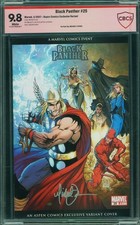 Black Panther 25 CBCS 9.8 WP Michael Turner Signed Aspen Variant Marvel 2007 picture