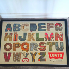 Levi's Original 1977 ABC Alphabet Framed Poster picture
