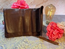 The Superior Labor Leather Pen Roll Dark Brown Made in Japan Discontinued Rare picture