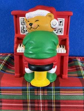 VTG 1992 Avon Play It Again Mr Keys Musical Bear Piano Plug In Christmas Lights picture