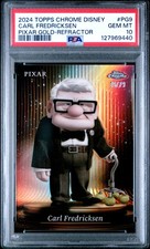 2024 Topps Chrome Disney Pixar Gold #PG9 Carl Fredricksen Pixar Gold PSA 10 picture