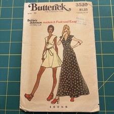 vintage UNCUT Betsey Johnson Alley Cat sewing pattern maxi mini wrap dress sz 10 picture