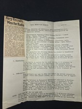 Vintage 1944 WW2 US NAVY RADIO TECHNICIAN TRAINING RECRUITMENT DOCUMENT picture