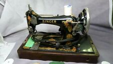 Vintage SINGER Sewing Machine Portable Model 128-13 Wood Case picture