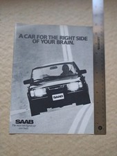 1982 Saab- A Car For The Right Side Of Your Brain.-Print Ad- Vintage picture