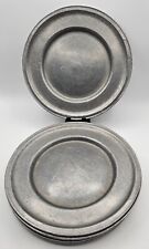 Lot of 6 Heavy Pewter Dinner Plates/Chargers Unmarked 10.25
