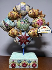 Jim Shore Heartwood Creek Hand Painted fish Sculpture with tag 2006 Multicolor picture