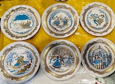RARE Spode Christmas Pastimes Lot 1982-1987 Bone China Christmas Plates England picture