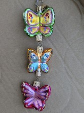 CHRISTOPHER RADKO THREE BUTTERFLIES TRIPLE ORNAMENT 8
