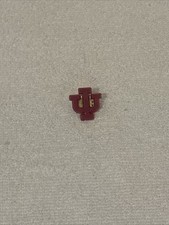 Vtg Indiana University College Red Plastic Lapel Pin picture