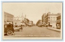 c1930's Third Ave Looking North Walla Walla Washington WA RPPC Photo Postcard picture
