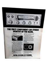 1978 Pioneer Super System Car Stereo Ad KP-H838 Cassette Deck TS-167 GM-40 70s picture