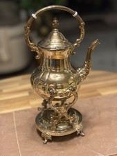 Towle Silverplate Tea And Coffee Pot On Stand With Burner picture